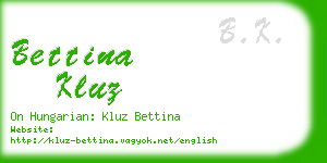 bettina kluz business card